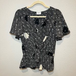 Sienna Sky Women’s Black and White Top Size M